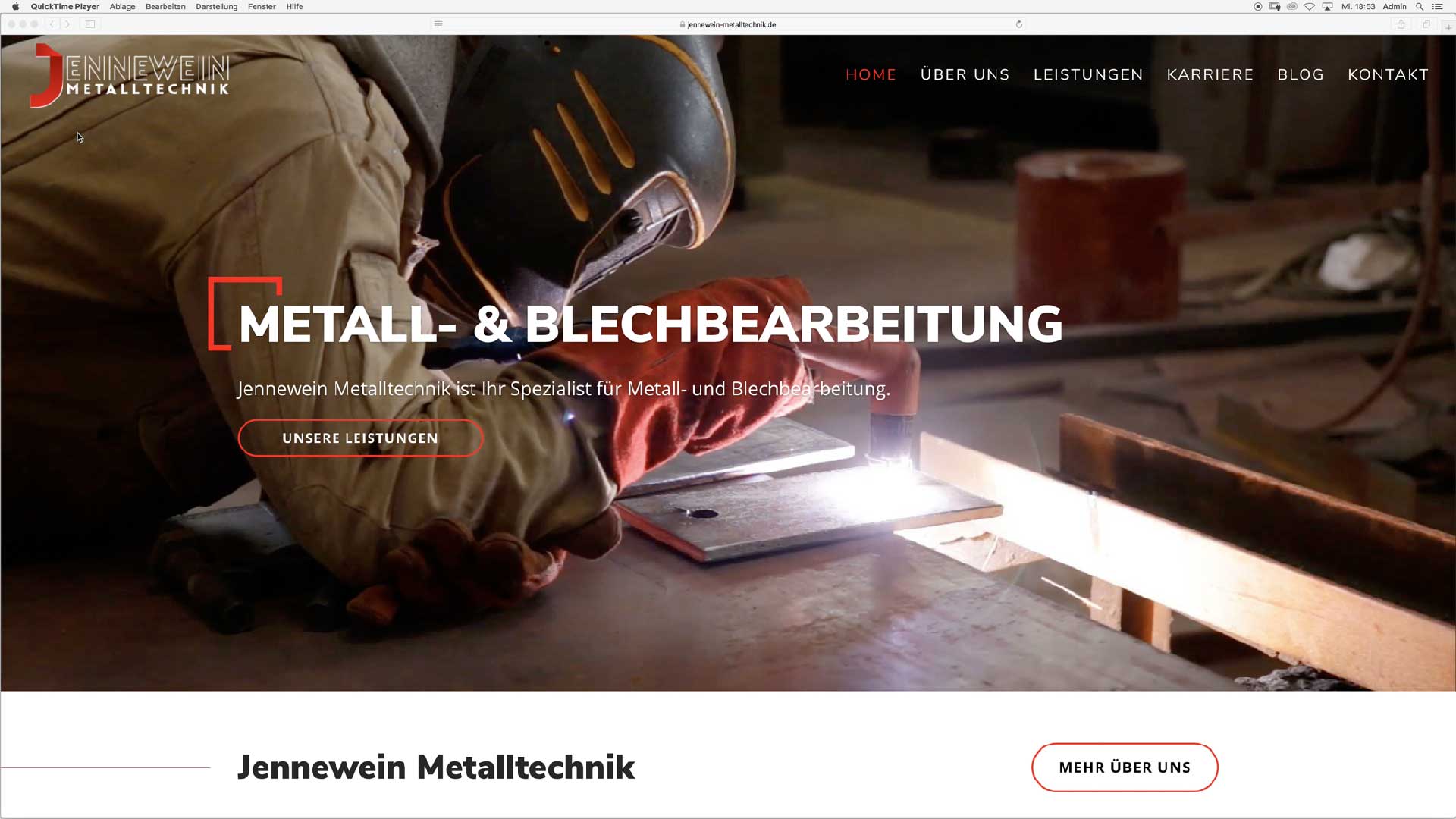 Webseite Jennewein Metalltechnik